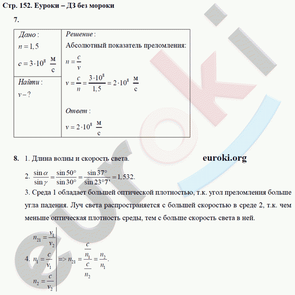 Рабочая тетрадь по физике 9 класс Касьянов, Дмитриева Страница 152