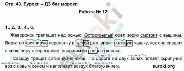 Контрольные и диагностические работы по русскому языку 3 класс Желтовская, Калинина Страница 40