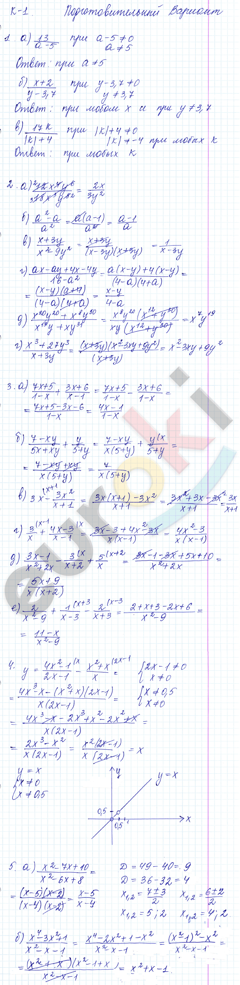Дидактические материалы по алгебре 8 класс Звавич, Дьяконова Вариант variant