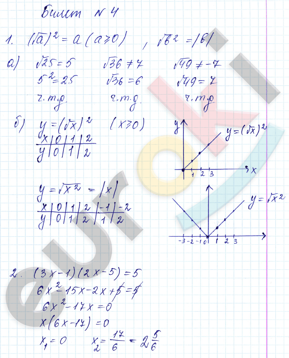 Дидактические материалы по алгебре 8 класс Звавич, Дьяконова Задание 4