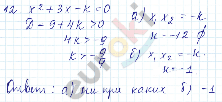 Дидактические материалы по алгебре 8 класс Звавич, Дьяконова Вариант 12