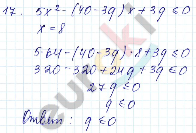 Дидактические материалы по алгебре 8 класс Звавич, Дьяконова Вариант 17