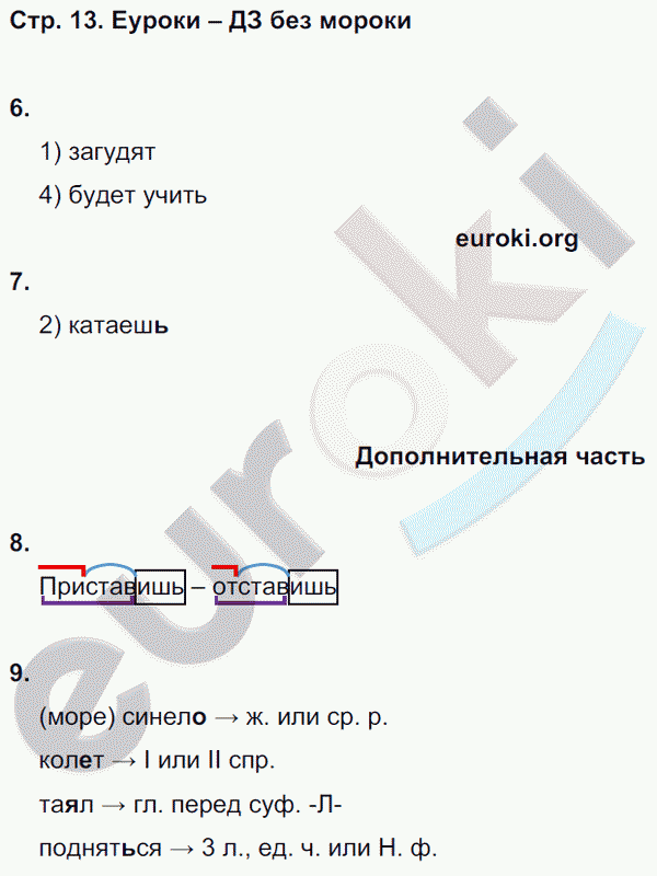 Контрольные и диагностические работы по русскому языку 4 класс Желтовская, Калинина Страница 13