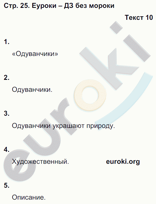 Рабочая тетрадь по русскому языку 5 класс. Комплексный анализ текста (КАТ) Малюшкин Страница 25