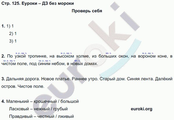 Русский язык 3 класс. Часть 1, 2. ФГОС Климанова, Бабушкина Страница 125