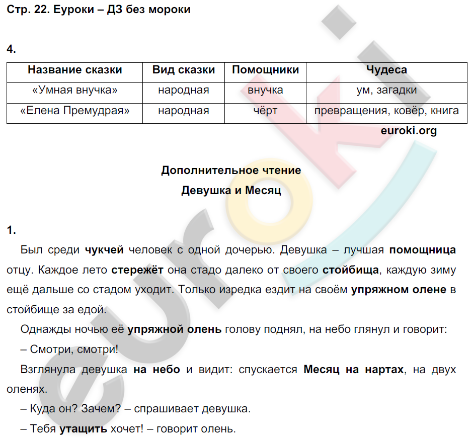 Рабочая тетрадь по литературному чтению 3 класс. Часть 1, 2. ФГОС Ефросинина Страница 22