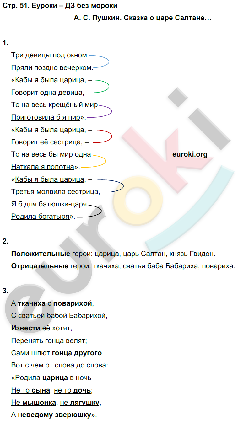 Рабочая тетрадь по литературному чтению 3 класс. Часть 1, 2. ФГОС Ефросинина Страница 51