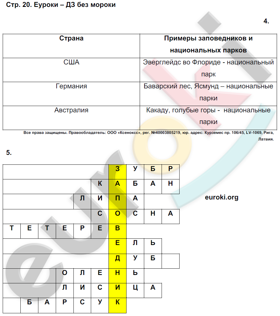 Рабочая тетрадь по окружающему миру 3 класс. Часть 1, 2. ФГОС Плешаков Страница 20