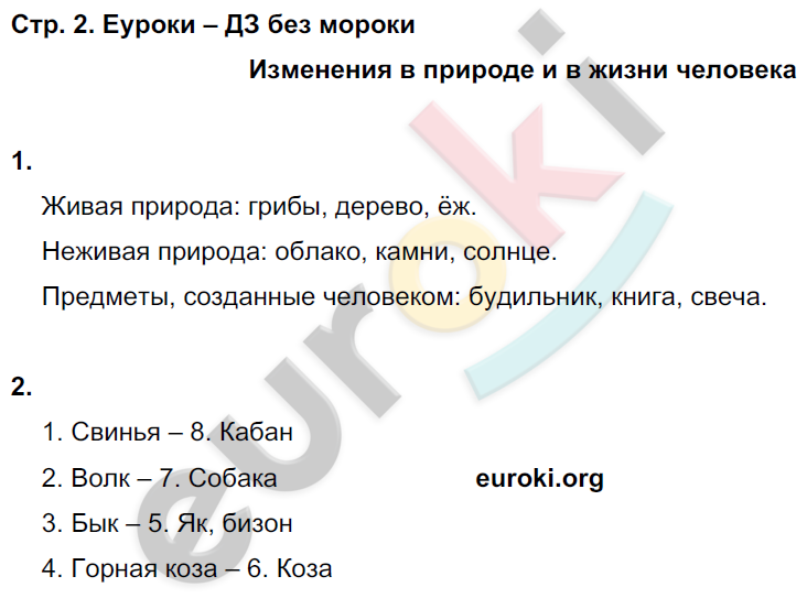 Рабочая тетрадь по окружающему миру 3 класс. Часть 1, 2. ФГОС Поглазова Страница 2