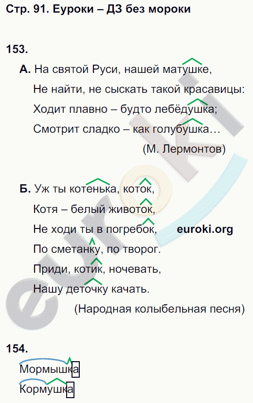 Рабочая тетрадь по русскому языку 3 класс. Часть 1, 2. ФГОС Климанова, Бабушкина Страница 91