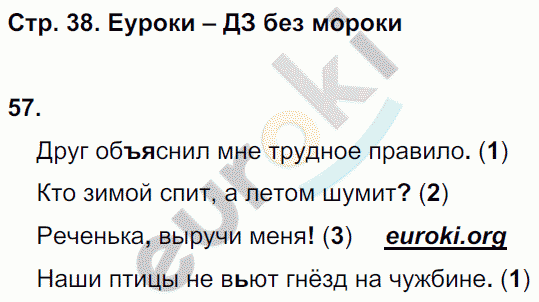 Рабочая тетрадь по русскому 4 класс. Часть 1, 2. ФГОС Климанова, Бабушкина Страница 38