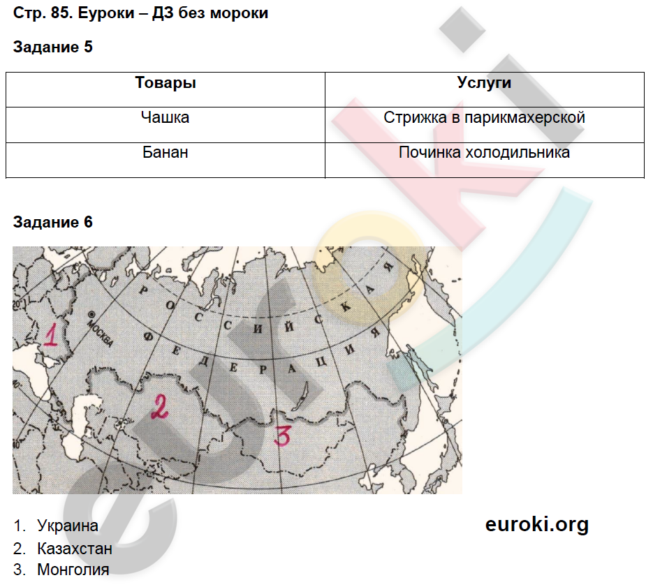 Проверочные работы по окружающему миру 3 класс Плешаков Страница 85