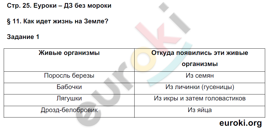 Рабочая тетрадь по биологии 6 класс. Часть 1, 2. ФГОС Сухова, Строганов Страница 25