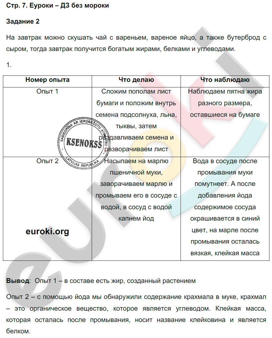 Рабочая тетрадь по биологии 6 класс. Часть 1, 2. ФГОС Сухова, Строганов Страница 7