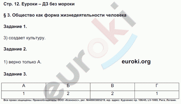 Рабочая тетрадь по обществознанию 8 класс Митькин Страница 12