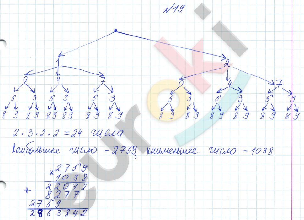 Математика 4 класс. Часть 1, 2, 3. ФГОС Петерсон Задание 19