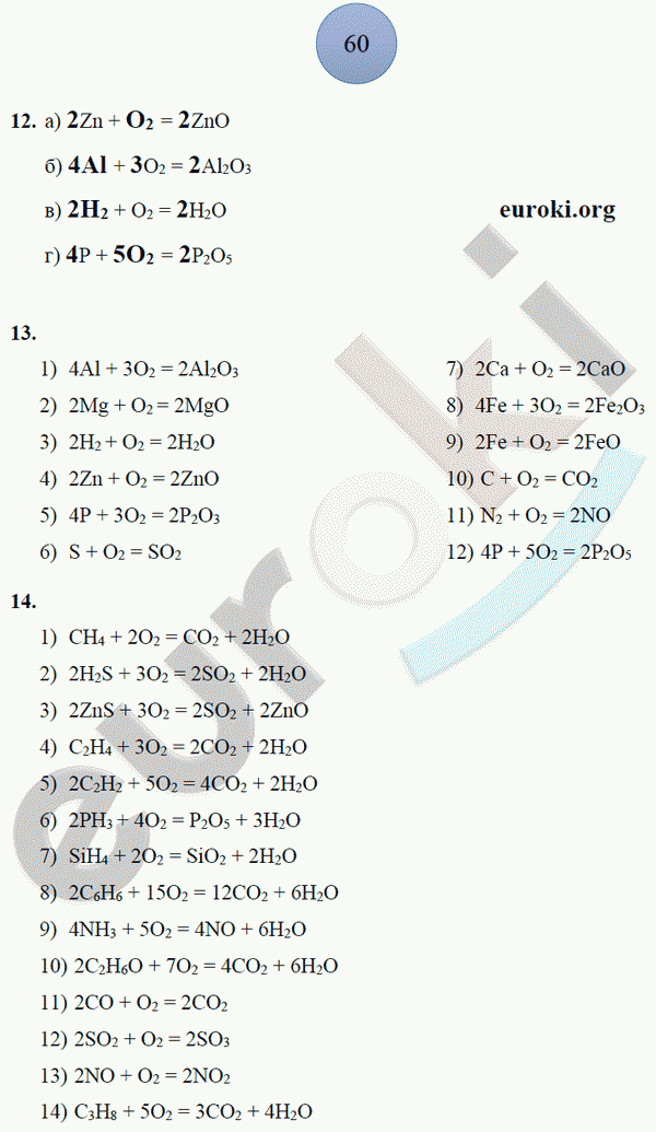 Рабочая тетрадь по химии 8 класс. ФГОС Боровских. К учебнику Рудзитис Страница 60