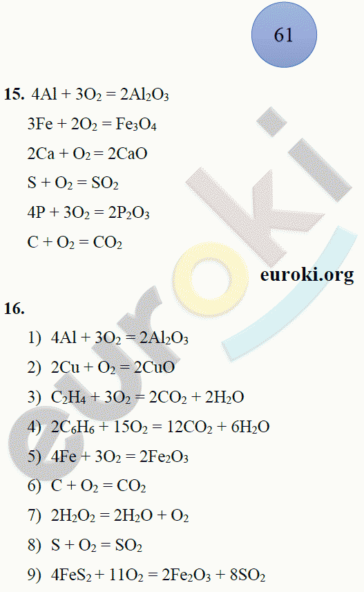 Рабочая тетрадь по химии 8 класс. ФГОС Боровских. К учебнику Рудзитис Страница 61