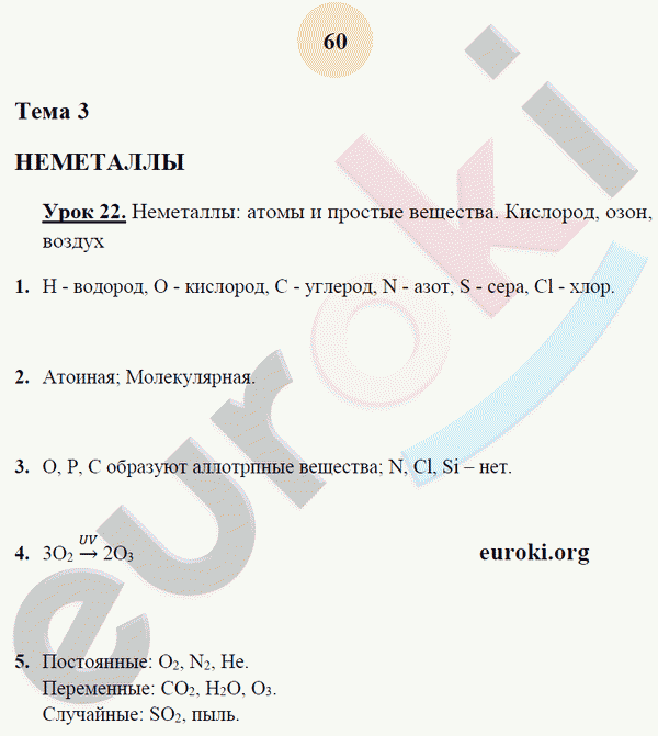 Рабочая тетрадь по химии 9 класс. ФГОС Микитюк. К учебнику Габриелян Страница 60