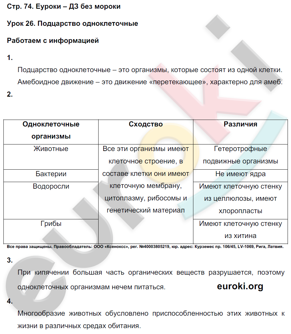 План по биологии 5 класс 5 параграф пасечник