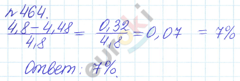 Сборник задач и упражнений по математике 6 класс Гамбарин Зубарева Задание 464