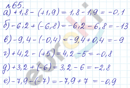 Сборник задач и упражнений по математике 6 класс Гамбарин Зубарева Задание 65