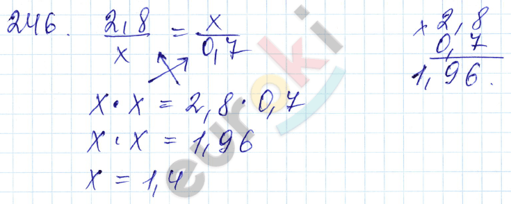 Дидактические материалы по математике 6 класс Чесноков, Нешков Вариант 246