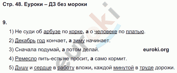 Проверочные работы по русскому языку 4 класс. Часть 1, 2 Тихомирова. К учебнику Рамзаевой Страница 48