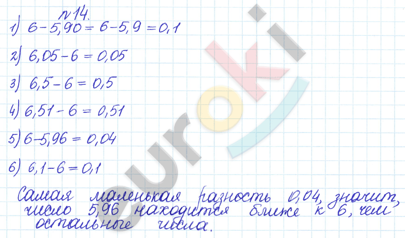 Дидактические материалы по математике 6 класс Кузнецова, Минаева Задание 14