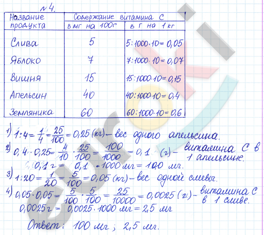 Дидактические материалы по математике 6 класс Кузнецова, Минаева Задание 4