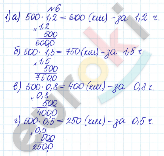 Дидактические материалы по математике 6 класс Кузнецова, Минаева Задание 6