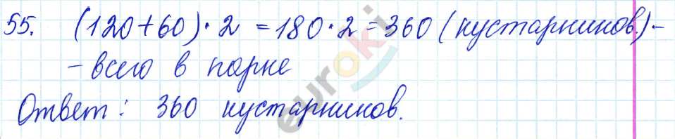 Дидактические материалы по математике 5 класс Чесноков, Нешков Вариант 55