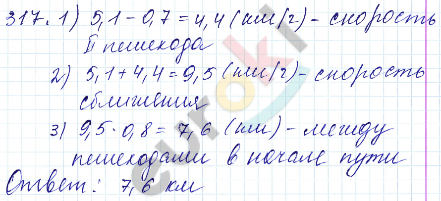 Дидактические материалы по математике 5 класс Чесноков, Нешков Вариант 317