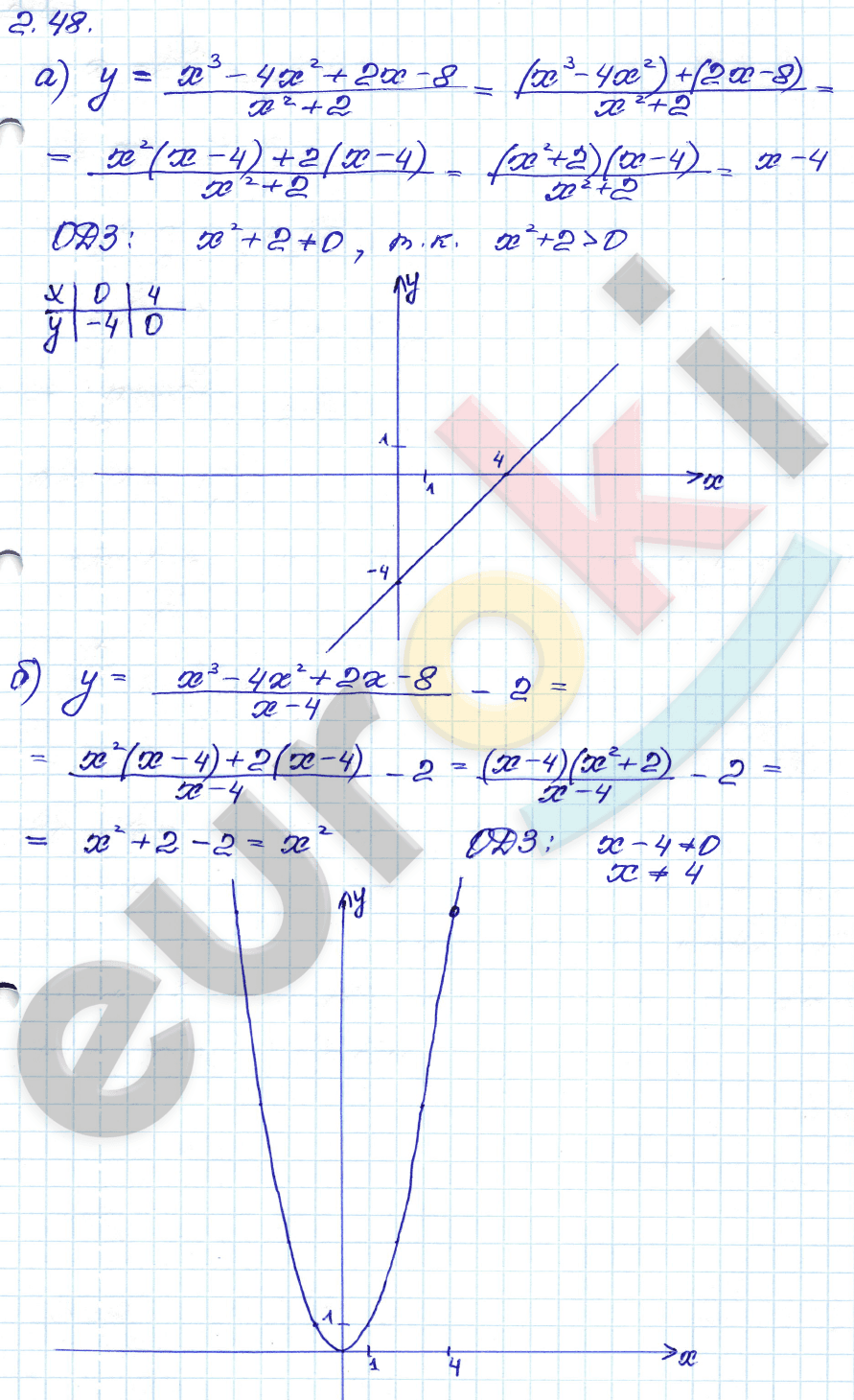 Алгебра 8 класс. ФГОС Мордкович, Александрова, Мишустина Задание 48