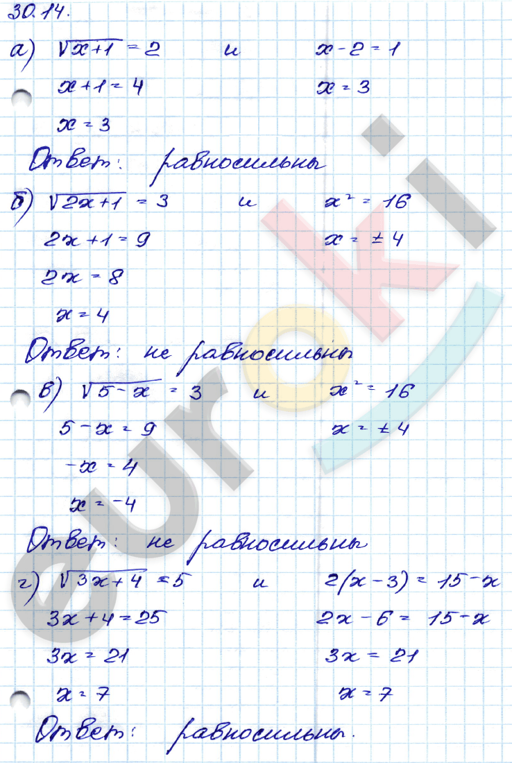 Алгебра 8 класс. ФГОС Мордкович, Александрова, Мишустина Задание 14