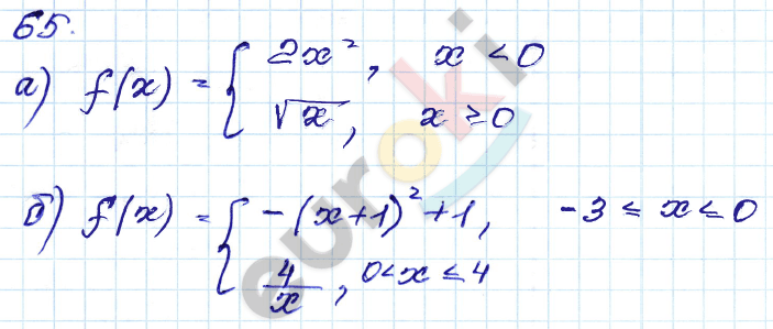 Алгебра 8 класс. ФГОС Мордкович, Александрова, Мишустина Задание 65