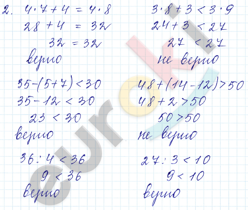 Математика 3 класс. Часть 1, 2. ФГОС Моро Страница 2