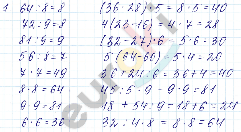 Математика 3 класс. Часть 1, 2. ФГОС Моро Страница 1