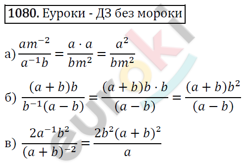 Алгебра 8 класс. ФГОС Макарычев, Миндюк, Нешков Задание 1080