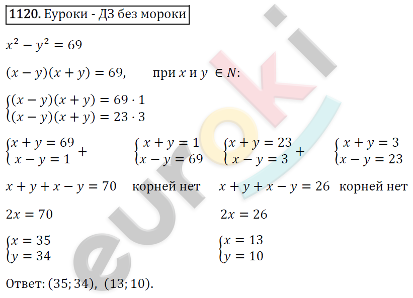 Алгебра 8 класс. ФГОС Макарычев, Миндюк, Нешков Задание 1120