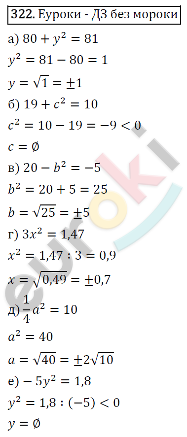 Алгебра 8 класс. ФГОС Макарычев, Миндюк, Нешков Задание 322