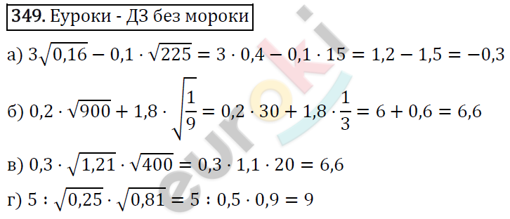 Алгебра 8 класс. ФГОС Макарычев, Миндюк, Нешков Задание 349