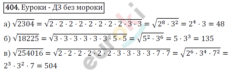 Алгебра 8 класс. ФГОС Макарычев, Миндюк, Нешков Задание 404