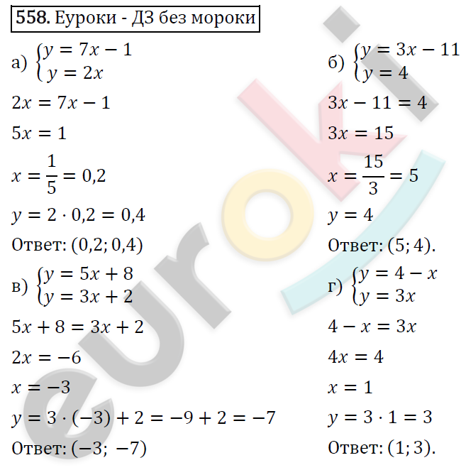 Алгебра 8 класс. ФГОС Макарычев, Миндюк, Нешков Задание 558