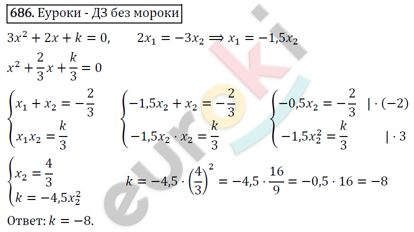 Алгебра 8 класс. ФГОС Макарычев, Миндюк, Нешков Задание 686