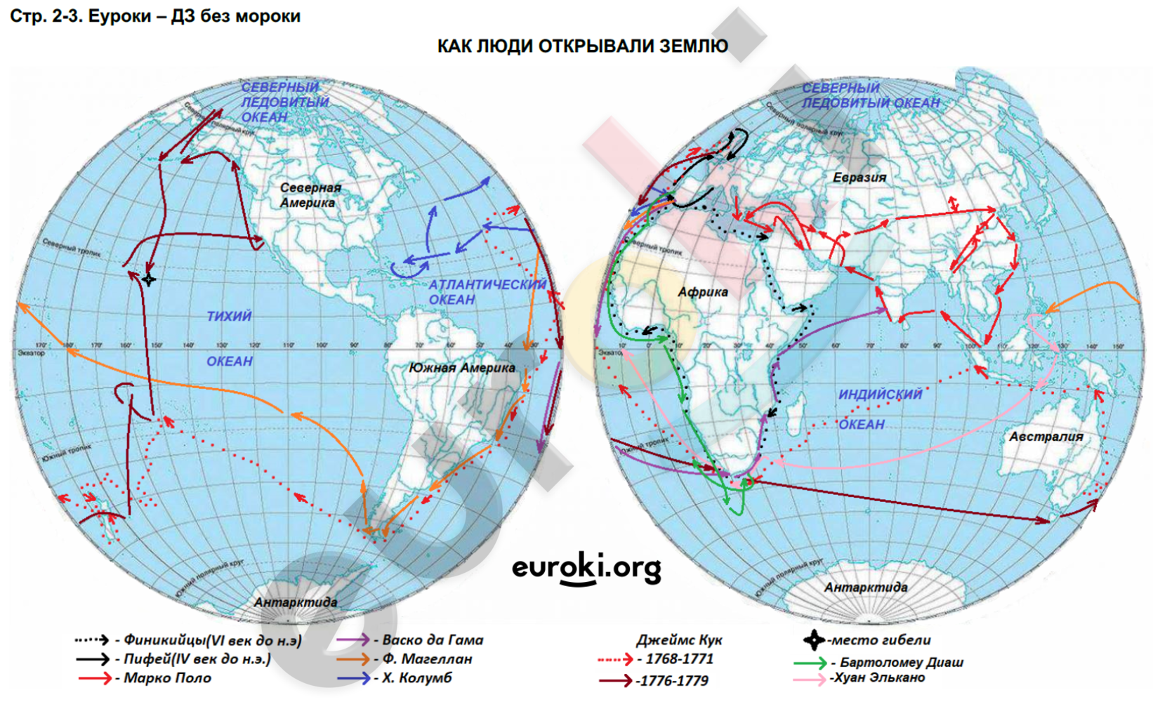 Контурная карта по географии 5 класс гдз стр 16 17