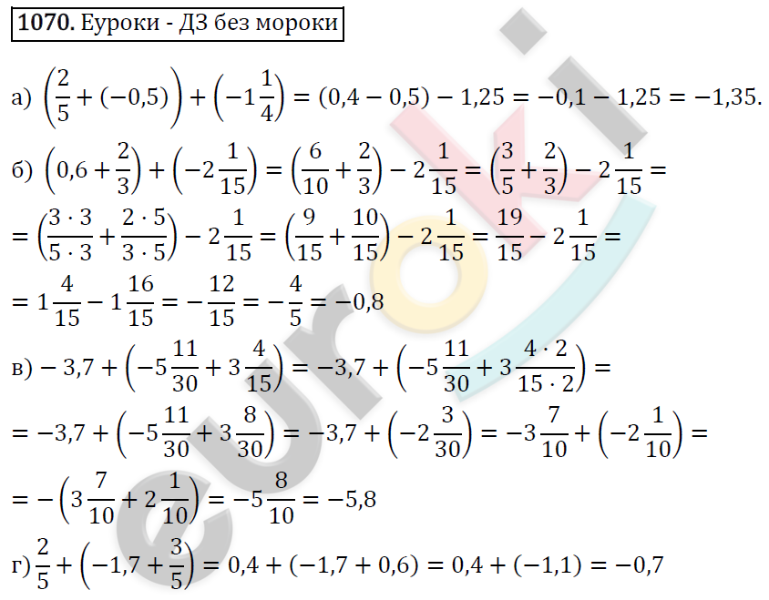 Математика 6 класс. ФГОС Виленкин, Жохов, Чесноков, Шварцбурд Задание 1070