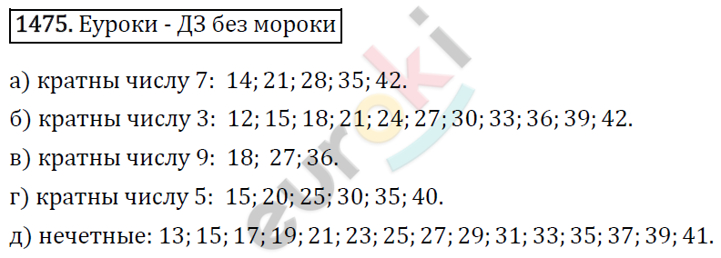 Математика 6 класс. ФГОС Виленкин, Жохов, Чесноков, Шварцбурд Задание 1475