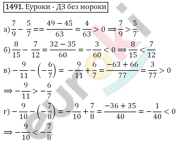 Математика 6 класс. ФГОС Виленкин, Жохов, Чесноков, Шварцбурд Задание 1491