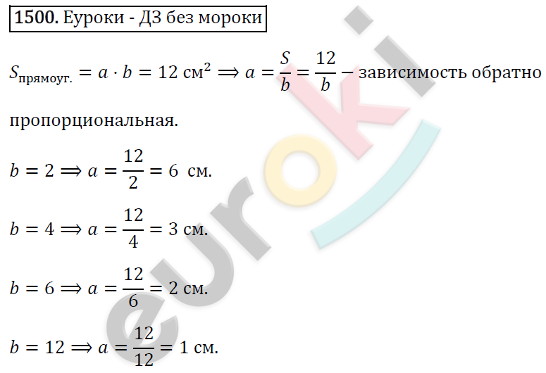 Математика 6 класс. ФГОС Виленкин, Жохов, Чесноков, Шварцбурд Задание 1500